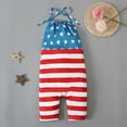thumbnail image 6 of CheerKidz Girls Children's Summer Independence Day Romper 1-5 Years Sling Sleeveless Backless Short Jumpsuit for Stylish and Comfortable Wear(Red,12-18 Months), 6 of 9