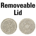 thumbnail image 6 of Household Essentials Handwoven Water Hyacinth Barrel Wicker Storage Basket Side Table, Cream Finish, 6 of 11
