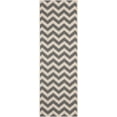 thumbnail image 3 of Safavieh Courtyard Bailey Chevron Indoor/Outdoor Runner Rug, Gray/Beige, 2'3" x 12', 3 of 9