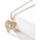 thumbnail image 2 of Collares HTOOO con colgante de corazón para mujer, joyas de cristal chapadas en oro de 18 quilates, regalo de San Valentín., 2 of 5