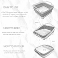 thumbnail image 2 of Space-saving foldable sink camping, Portable Collapsible Dish Basin, Camping Sink for Washing Dishes,Fruit, Beverage Tubs, Camping， Laundry ， Kitchen Use,9L，Gray, 2 of 5