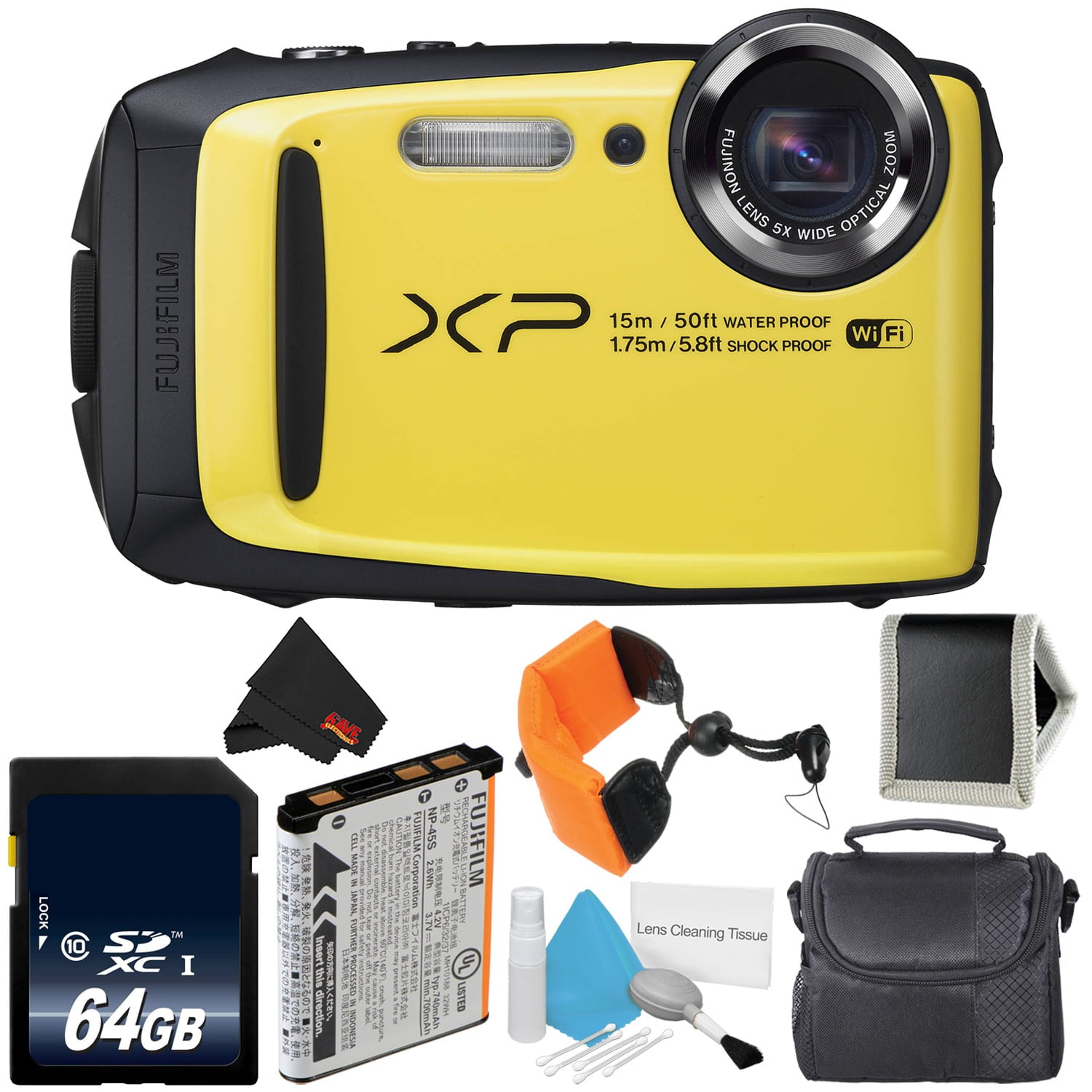 Fujifilm FinePix XP90 Yellow Waterproof Digital Camera