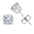 thumbnail image 4 of 3/4 Carat Total Weight (cttw) Diamond Studs - 14K White Gold Earrings for Women, 4 of 5
