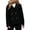 Black, variant on Women's Classic Soft Felt Short Peacoat Long Sleeve Solid Coat