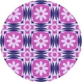 thumbnail image 1 of Ahgly Tapis Rond Lavable en Machine Intérieur Transitionnel Orchidée Foncée Violet, 5 Pieds Rond, 1 of 7