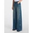 thumbnail image 4 of Madden NYC Women's The It Girl Ultra 90s Jeans with Rhinestone Bows, Sizes XXS-XXL, 4 of 6