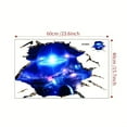 thumbnail image 4 of 1pc 3D Universe Floor Sticker, Plastic Star Break Through Peel And Stick Wallpaper / Floor Sticker, Outer Space Galaxy Broken Wall / Floor / Ceiling Art Decals For Living Room Bedroom Home Decor (25.2, 4 of 4