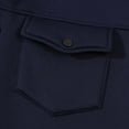 thumbnail image 4 of Men's Snap Button Cardigan Jacket Flip Collar Pocket Long Sleeve Casual Fashion Coat for Outdoor, 4 of 9
