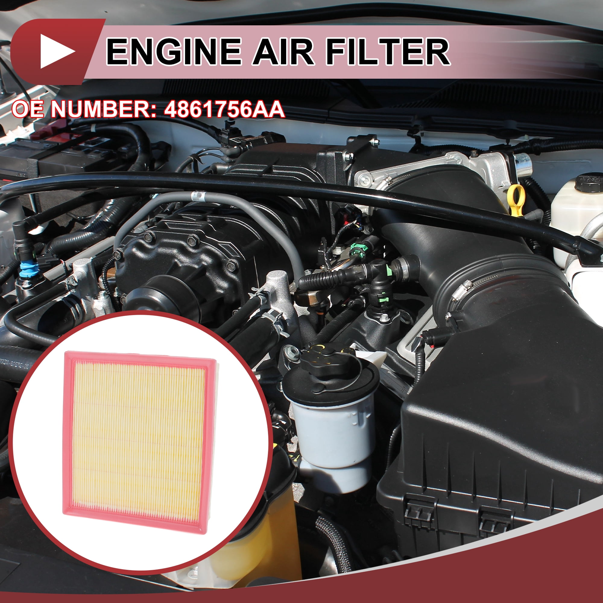 Unique Bargains Engine Air Filter for Dodge Durango 2011-2025 No.4861756AA