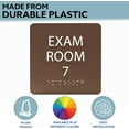 thumbnail image 2 of ADA CENTRAL SIGNS - 6" X6" Exam Room 7 Sign - ADA Compliant Tactile Graphics Grade 2 Braille Text Acrylic Wall Signs - Educational Institution Directional Assistance Test Center Door Sign for Schools, 2 of 7