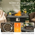 thumbnail image 6 of Costway 32'' Propane Fire Pit Table Square Tabletop w/Lava Rocks Cover 50,000 BTU, 6 of 12