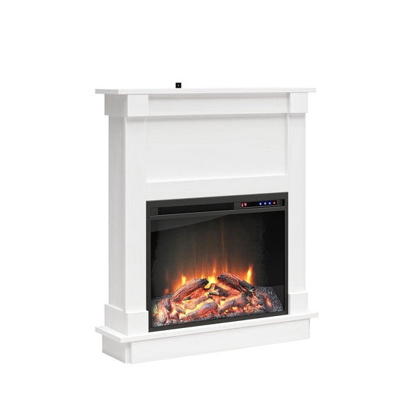 Ameriwood Home Ellsworth Fireplace with Mantel, Natural