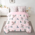 thumbnail image 2 of Feelyou Pink Dragon Animal Twin Bedding Sets 7-Piece, Dreamy Stars Cloud Bedding Comforter Set, Teens Kids Boys Girls Reversible Sheet Sets, Lightweight Room Decor, 2 of 8