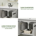 thumbnail image 4 of Uforic 36" Inch Wall Mounted Bathroom Vanity with Sink, Modern Floating Bathroom Sink Storge Cabinet , Gray, 4 of 9