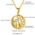 thumbnail image 4 of FindChic Urn Necklaces for Ashes Women Gold Plated Stainless Steel Tree of Life Pendant Necklace Birthday Mothers Day Jewelry Gifts for Mom Her Wife, 4 of 8
