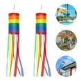 thumbnail image 4 of 2 Pcs Manche à Vent Colorée Suspendue Colonne Arc-en-Ciel Drapeau à Manche à Vent pour Jardin Extérieur Patio, 4 of 7