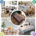 thumbnail image 4 of Boho Bohemia Geometric Line Art Rectangle Tablecloth 60"x84",Waterproof Polyester Rectangle Table Cloth, Wipeable Spillproof Polyester Tablecloth for Dining, Camping, Indoor and Outdoor, 4 of 5