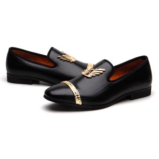 Men's Sparkle Bling Slip On Metal Tip Pointy Toe Formal Loafers Dress Shoes,  Red, 12 - Walmart.com