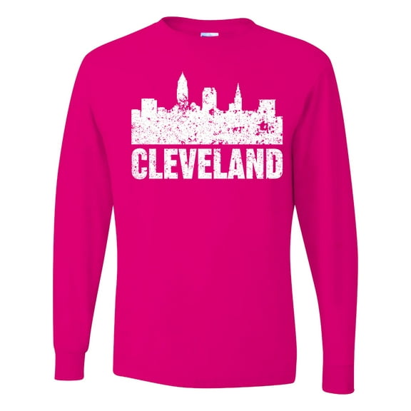 Inktastic Cleveland Skyline Grunge Long Sleeve T-Shirt
