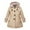 Khaki B, variant on Godderr Toddler Girls Hooded Dress Coat Kids Trench Coat Outerwear Long-Sleeved Winter Thickened Button Casual Trench Clothes Coat for 2-13Y