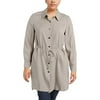 Calvin Klein 7052 Size 12 Dark Beige Textured Jacket Jacket 2 Pockets $119 (Beige, 12)