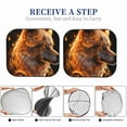 thumbnail image 6 of Honeii Gold Flame Pattern Wolf Print Foldable Car Sun Shade for Windshield, 2-Piece UV Protection Shade, Protects Car Interior, Ideal for Cars, Trucks, SUVs-Large, 6 of 6