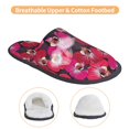 thumbnail image 3 of Slippers for Women/Men - Red Orchids Flowers Soft Plush Warm Slip-on Slippers House Slippers Indoor House Shoes, 3 of 5