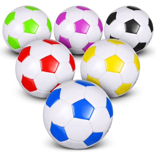 Pelotas de fútbol Deekin de colores, tamaño 4, con bomba, 6 unidades