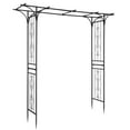 thumbnail image 6 of Tcbosik Flat Top Iron Arch Trellis, 85" H x 81" L Free Standing Plant Support for Garden, Black Powder Coated Rust-Proof Climbing Frame for Roses, Vines, Flowers, 6 of 7