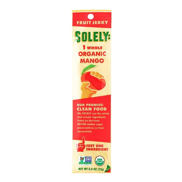 Solely Organic Mango Fruit Jerky 4.76 oz each (1 Item Per Order, not