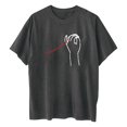 thumbnail image 1 of Hombres y mujeres Parejas Mangas caídas Estampado de San Valentín Blusa suelta de manga corta Pompotops  oipoqjl3353, 1 of 7