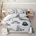 thumbnail image 2 of Erosebridal Aquatic Cartoon Quilt Full,Multi Seal Ocean Wildlife Pattern Full Bedspread Sets For Boys,3pcs, 2 of 7