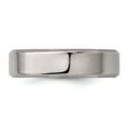 thumbnail image 3 of Titanium Beveled Edge 6mm Brushed and Polished Wedding Band - Size 12.5, 3 of 5