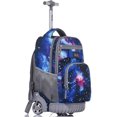 Tilami Deep Galaxy Rolling Backpack 18 Inch with Pencil Case