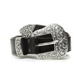 thumbnail image 2 of Ariat Ladies Black Leather with Silver Buckle Belt A1523201, 2 of 7