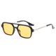 thumbnail image 1 of Gafas de sol huecas de doble haz, gafas de sol cuadradas retro de moda sencillas, hechas de PC, 1 of 5