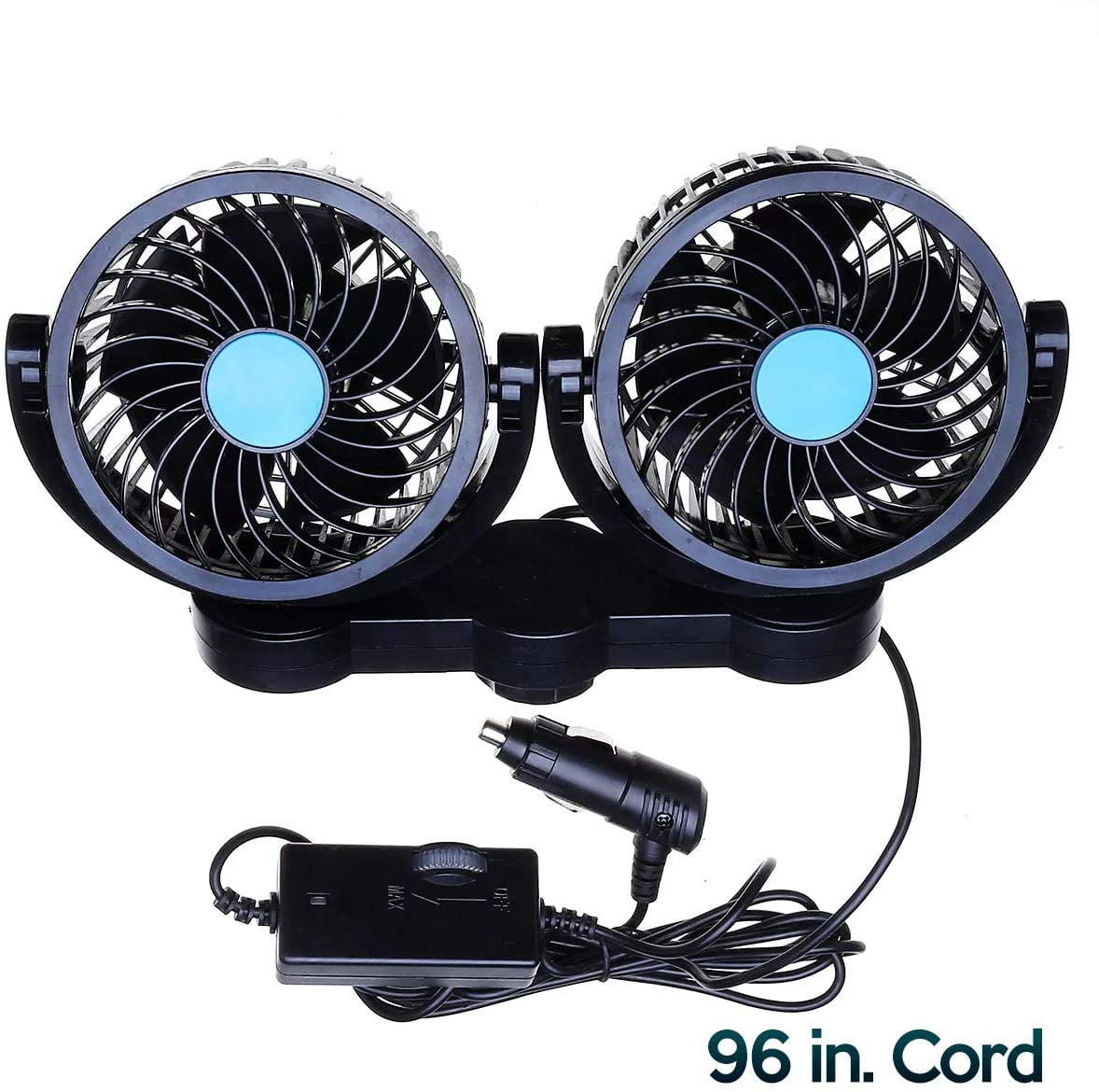 Car Cooling Air Fan 12V Zone Tech 12V Dual Head Car Auto Cooling Air