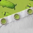 thumbnail image 4 of Manfei Kawaii Green Pickle Blackout Curtains Set of 2 (52x84 Each) for Kid, Cartoon Vegetables Window Curtains, Cute Cucumber Curtains and Drapes, Window Curtains Bedroom Decor, 4 of 6