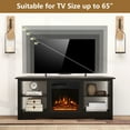thumbnail image 4 of Gymax Meuble TV avec Cheminée Électrique 58 Pieds' 1500W Luminosité Réglable Noir, 4 of 7