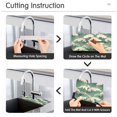 thumbnail image 5 of Yayeee Faucet Mat for Kitchen Sink 14.7" Diatomite Long Splash Guard Pad, Green Wave Pattern, 2 Pack, 5 of 7