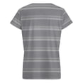 thumbnail image 6 of Silver Corrugated Iron Horizontal Sheets Women's Blouse Short Sleeve Women's Top T-Shirt Spring Summer Clothes, 6 of 7