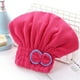 thumbnail image 3 of Yuarrent Gorro de baño de felpa envuelto para un secado rápido y cómodo del cabello, toalla para el cabello de secado rápido y fácil de Juegos de accesorios de baño Rosa roja 29*30, 3 of 6
