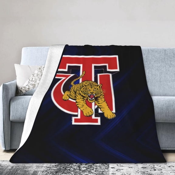 Tuskegee University Fleece Blanket, Very Soft Microfiber Flannel Blanket for Couch Warm and Cozy for All Seasons