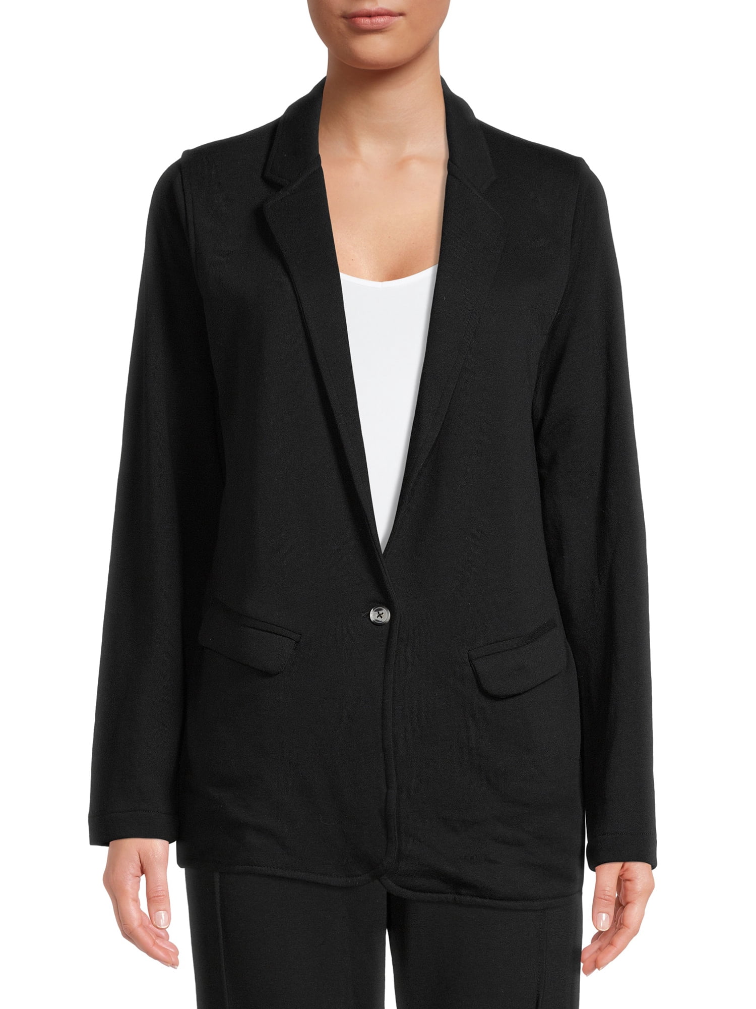 Lemon & Bloom by Grey State Women's Juniors Relaxed Blazer