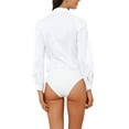thumbnail image 3 of INSPIRE CHIC Body de Mujer con Botones, Camisa de Trabajo de Manga Larga con Cuello de Solapa Talla XS Blanca, 3 of 6