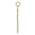 thumbnail image 2 of 14K Two-Tone Gold Charm Pendant Themed 38 mm 21 With Rhodium Diamond-Cut Cross, 2 of 4