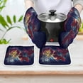 thumbnail image 6 of Game of Thrones Oven Mitts And Pot Holders Set 4 Pcs, Heat Resistant Oven Mitt Set with Potholders, Hot Pads And Oven Mitts Sets Oven Glove for Kitchen, Baking, Cooking, Grilling, 6 of 7