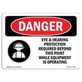 thumbnail image 1 of SignMission OS-DS-A-1218-L-1220 12 x 18 Po Signe de Danger OSHA - Protection Oculaire et Auditive Requise, 1 of 1
