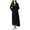 Black, variant on ZQUUVOU Women's Dress Round Neck Long Sleeves Pleated Long Dress Black,Free Size