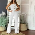 thumbnail image 4 of Ltctricy Jumpsuits for Women off Shoulder Sleeveless Asymmetrical Wide Leg Long Pants Dressy Casual Full Length Rompers, 4 of 7